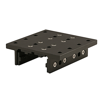 25 Series 4 Slot Mount - Double Flange Long Standard Linear Bearing with Brake Holes (25-6424-Black)