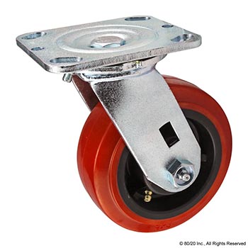 Heavy-Duty Flange Mount Swivel Caster: 5.00