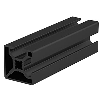 30mm X 30mm T-Slotted Profile - Two Adjacent Open T-Slots (30-3002-Black-FB)