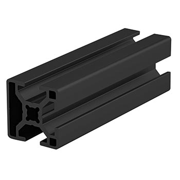 30mm X 30mm T-Slotted Profile - Three Adjacent Open T-Slots (30-3003-Black-FB)