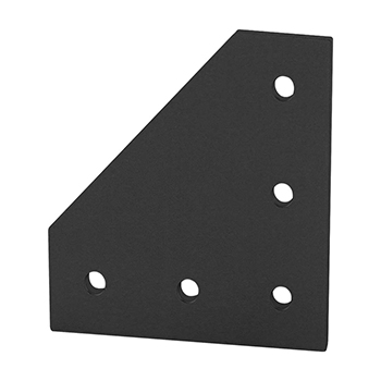 30 Series 5 Hole - 90 Degree Angled Flat Plate (30-4351-Black)