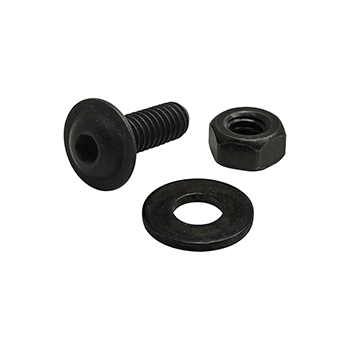 Bolt Assembly: 1/4-20 x 0.750" Black FBHSCS with Washer and Hex Nut - Black Zinc (3004)