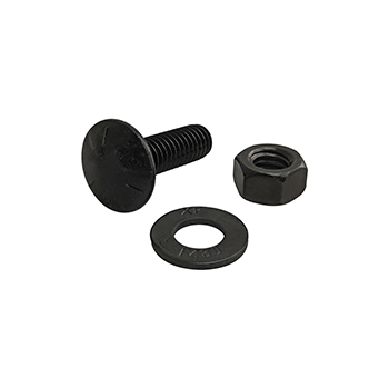 Bolt Assembly: 5/16-18 x 1.000" Black Slide-In Flanged Economy T-Slot Stud with Washer and Hex Nut - Black Zinc (3150)