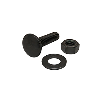 Bolt Assembly: 5/16-18 x 1.250" Black Slide-In Flanged Economy T-Slot Stud with Washer and Hex Nut - Black Zinc (3151)