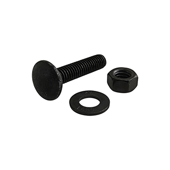 Bolt Assembly: 5/16-18 x 1.500" Black Slide-In Flanged Economy T-Slot Stud with Washer and Hex Nut - Black Zinc (3152)