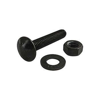 Bolt Assembly: 5/16-18 x 1.750" Black Slide-In Flanged Economy T-Slot Stud with Washer and Hex Nut - Black Zinc (3153)