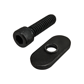 Bolt Assembly: 1/4-20 x 0.875" Black SHCS and Slide-In Economy T-Nut - Centered Thread - Black Zinc (3305)