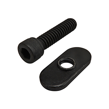 Bolt Assembly: 1/4-20 x 1.000" Black SHCS and Slide-In Economy T-Nut - Centered Thread - Black Zinc (3306)