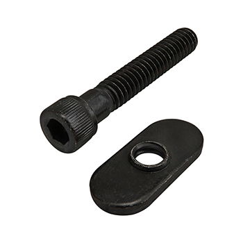 Bolt Assembly: 1/4-20 x 1.500" Black SHCS and Slide-In Economy T-Nut - Centered Thread - Black Zinc (3308)