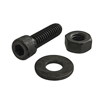 Bolt Assembly: 1/4-20 x 0.875" Black SHCS with Washer and Hex Nut - Black Zinc (3315)