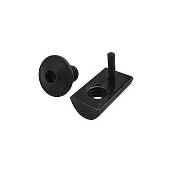 Bolt Assembly: 5/16-18 x 0.500" Black FBHSCS and Roll-In T-Nut with Flex Handle - Black Zinc (3318)