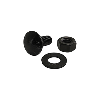 Bolt Assembly: 5/16-18 x 0.750" Black Slide-In Flanged Economy T-Slot Stud with Washer and Hex Nut - Black Zinc (3325)