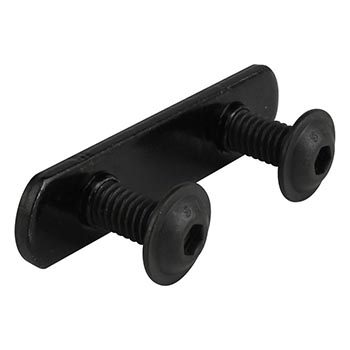 Bolt Assembly: (2) 5/16-18 x 0.687" Black FBHSCS and Double Slide-In Economy T-Nut - Black Zinc (3355)