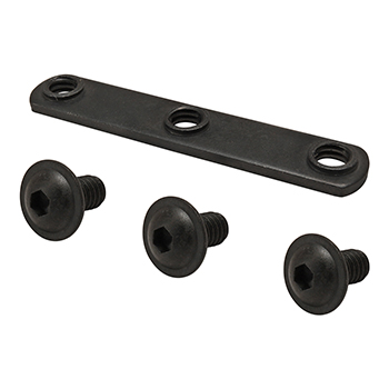 Bolt Assembly: (3) 1/4-20 x 0.500" Black FBHSCS and Triple Slide-In Economy T-Nut - Black Zinc (3358)