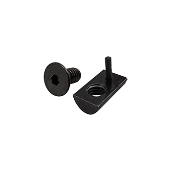 Bolt Assembly: 5/16-18 x 0.625" Black FHSCS and Roll-In T-Nut with Flex Handle - Black Zinc (3413)