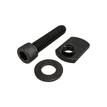 Bolt Assembly: 5/16-18 x 1.500" Black SHCS with Washer and Slide-In Economy T-Nut - Offset Thread - Black Zinc (3422)