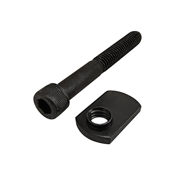 Bolt Assembly: 5/16-18 x 2.250" Black SHCS and Slide-In Economy T-Nut - Offset Thread - Black Zinc (3427)