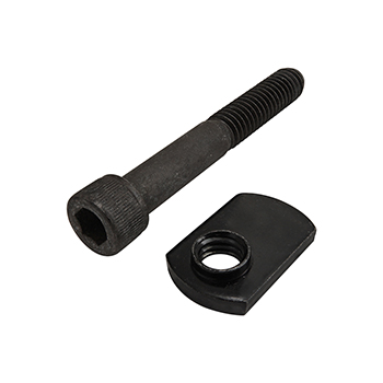 Bolt Assembly: 5/16-18 x 2.500" Black SHCS and Slide-In Economy T-Nut - Offset Thread - Black Zinc (3429)