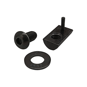 Bolt Assembly: 5/16-18 x 0.625" Black BHSCS with Washer and Roll-In T-Nut with Flex Handle - Black Zinc (3437)