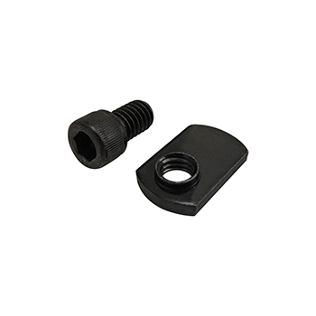 Bolt Assembly: 5/16-18 x 0.500" Black SHCS with Slide-In Economy T-Nut - Offset Thread - Black Zinc (3450)