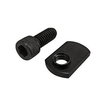 Bolt Assembly: 5/16-18 x 0.750" Black SHCS and Slide-In Economy T-Nut - Offset Thread - Black Zinc (3455)