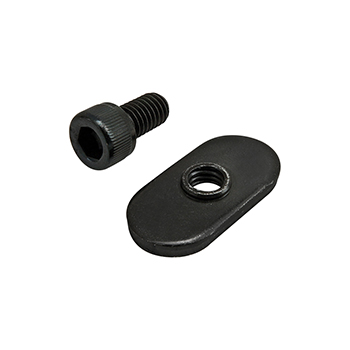 Bolt Assembly: 10-32 x 0.375" Black SHCS and Slide-In Economy T-Nut - Centered Thread - Black Zinc (3457)