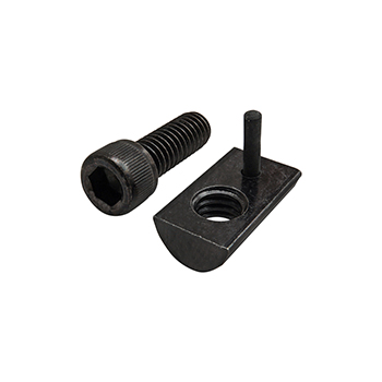 Bolt Assembly: 5/16-18 x 0.875" Black SHCS and Roll-In T-Nut with Flex Handle - Black Zinc (3460)