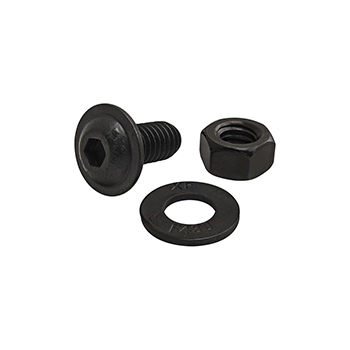 Bolt Assembly: 5/16-18 x 0.687" Black FBHSCS with Washer and Hex Nut - Black Zinc (3463)