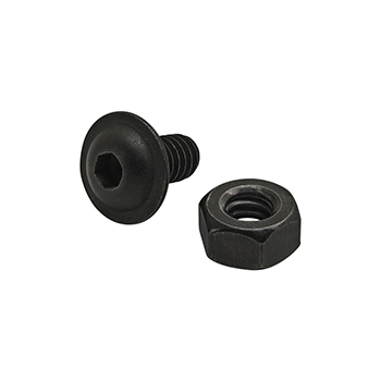 Bolt Assembly: 1/4-20 x 0.500" Black FBHSCS and Hex Nut - Black Zinc (3465)