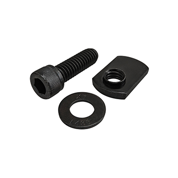 Bolt Assembly: 5/16-18 x 1.000" Black SHCS with Washer and Slide-In Economy T-Nut - Offset Thread - Black Zinc (3470)