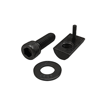 Bolt Assembly: 5/16-18 x 1.000" Black SHCS with Washer and Roll-In T-Nut with Flex Handle - Black Zinc (3472)