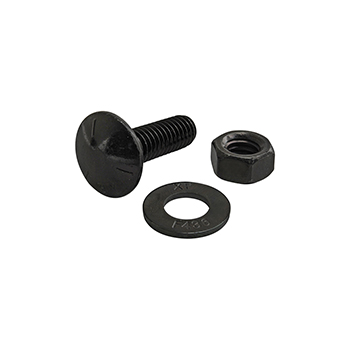 Bolt Assembly: 5/16-18 x 1.000" Black Slide-In Flanged Economy T-Slot Stud with Washer and Hex Nut - Black Zinc (3474)