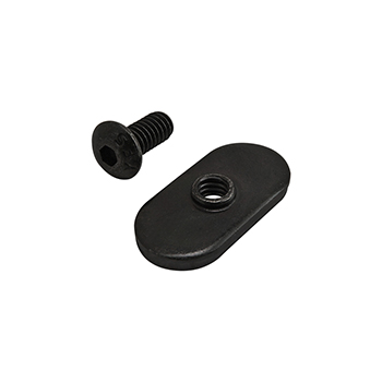 Bolt Assembly: 8-32 x 0.375" Black BHSCS and Slide-In Economy T-Nut - Centered Thread - Black Zinc (3483)