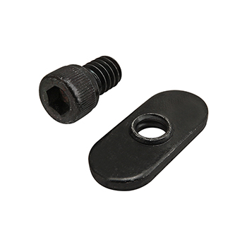 Bolt Assembly: 1/4-20 x 0.375" Black SHCS and Slide-In Economy T-Nut - Centered Thread - Black Zinc (3486)