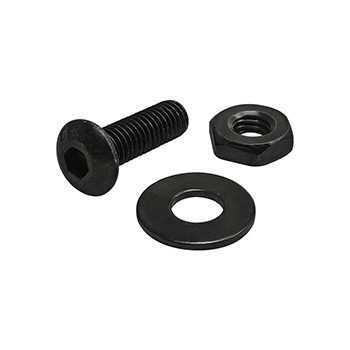 Bolt Assembly: 10-32 x 0.625" Black BHSCS with Washer and Hex Nut - Black Zinc (3488)