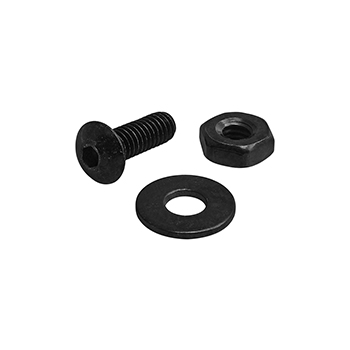 Bolt Assembly: 8-32 x 0.500" Black BHSCS with Washer and 8-32 Hex Nut - Black Zinc (3489)