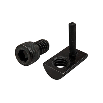 Bolt Assembly: 1/4-20 x 0.375" Black SHCS and Roll-In T-Nut with Flex Handle - Black Zinc (3490)