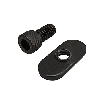 Bolt Assembly: 1/4-20 x 0.500" Black SHCS and Slide-In Economy T-Nut - Centered Thread - Black Zinc (3491)