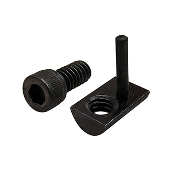 Bolt Assembly: 1/4-20 x 0.500" Black SHCS and Roll-In T-Nut with Flex Handle - Black Zinc (3492)