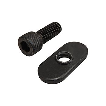 Bolt Assembly: 1/4-20 x 0.625" Black SHCS and Slide-In Economy T-Nut - Centered Thread - Black Zinc (3493)