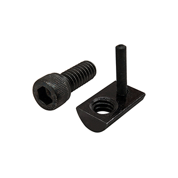 Bolt Assembly: 1/4-20 x 0.625" Black SHCS and Roll-In T-Nut with Flex Handle - Black Zinc (3494)