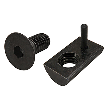 Bolt Assembly: 5/16-18 x 0.750" Black FHSCS and Roll-In T-Nut with Flex Handle - Black Zinc (3531)