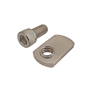 Bolt Assembly: SS 5/16-18 x 0.625" SHCS and Slide-In Economy T-Nut - Offset Thread (3636)