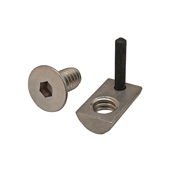 Bolt Assembly: SS 1/4-20 x 0.500" FHSCS and Roll-In T-Nut with Flex Handle (3639)