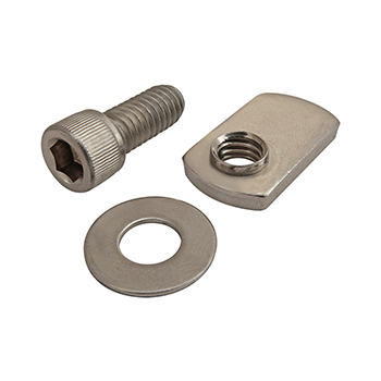 Bolt Assembly: SS 5/16-18 x 0.750" SHCS with Washer and Slide-In Economy T-Nut - Offset Thread (3640)