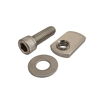 Bolt Assembly: SS 5/16-18 x 1.000" SHCS with Washer and Slide-In Economy T-Nut - Offset Thread (3642)