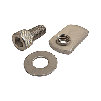 Bolt Assembly: SS 5/16-18 x 0.625" SHCS with Washer and Slide-In Economy T-Nut - Offset Thread (3699)