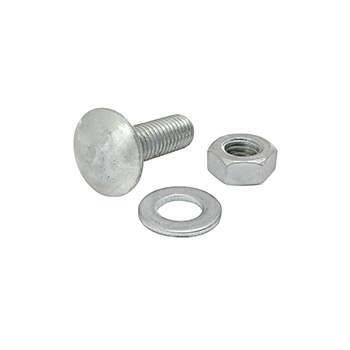 Bolt Assembly: M8 x 25.00mm Bright Slide-In Flanged Economy T-Slot Stud with Washer and Hex Nut - Bright Zinc (3881)