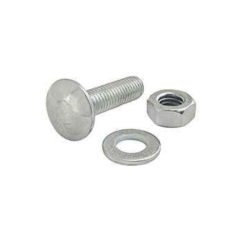 Bolt Assembly: M8 x 30.00mm Bright Slide-In Flanged Economy T-Slot Stud with Washer and Hex Nut - Bright Zinc (3882)