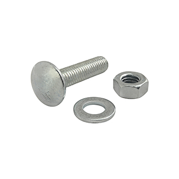 Bolt Assembly: M8 x 35.00mm Bright Slide-In Flanged Economy T-Slot Stud with Washer and Hex Nut - Bright Zinc (3883)